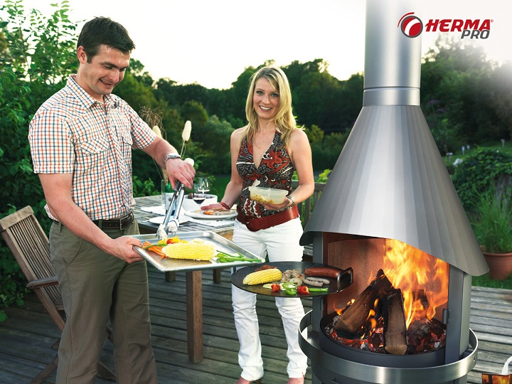 HERMAPRO Gartenkamin